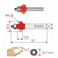 Фреза Атака 591255 кромочная калевочная D25.5/ф8/H13.5