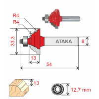 Фреза Атака кромочная калевочная D33.3/ф8/H13