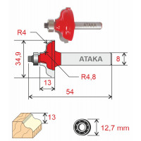 Фреза Атака кромочная калевочная D34.9/ф8/H13