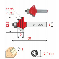 Фреза Атака кромочная калевочная D42.8/ф8/H19